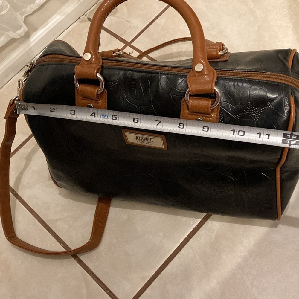 Gigi Hill Bag with Brown Leather Accents and Adjustable Strap - Picture 12 of 15